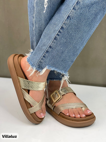 Sandalias en cuero villa