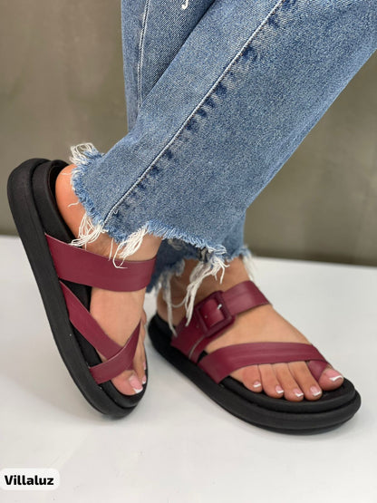 Sandalias en cuero villa